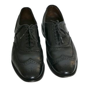 Allen Edmonds MCALLISTER Men's Leather Wingtip Oxford Brogue Shoes 9.5 D Black